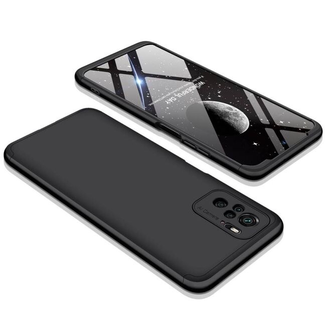 [Pachet 360°] Husa + Folie Xiaomi Redmi Note 10 4G GKK Original - Negru