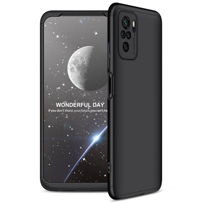 [Pachet 360°] Husa + Folie Xiaomi Redmi Note 10 4G GKK Original - Negru