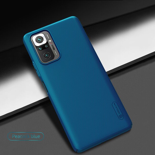 Husa Xiaomi Redmi Note 10 Pro Nillkin Super Frosted Shield, blue