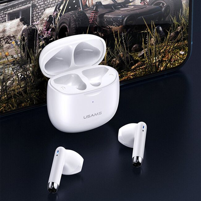 Casti wireless in-ear Usams, TWS earbuds, Bluetooth, roz, IA04