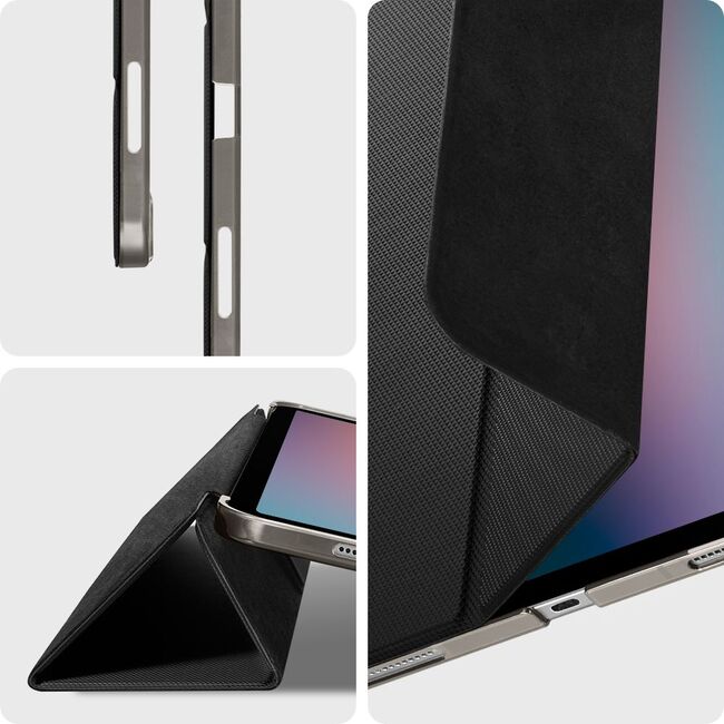 Husa iPad Pro 12.9" 2022, 2021 Spigen Liquid Air Folio, negru