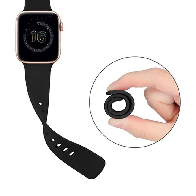 Curea ceas - watchband (w031) - Apple Watch 1 / 2 / 3 / 4 / 5 / 6 / 7 / 8 / se (38mm / 40 mm / 41 mm) - negru