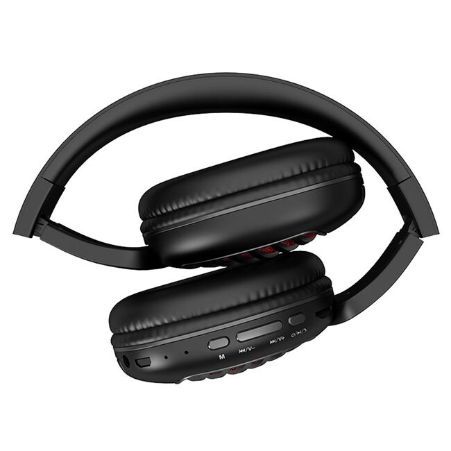 Casti wireless on-ear Hoco W23, Bluetooth, Jack 3.5mm, negru