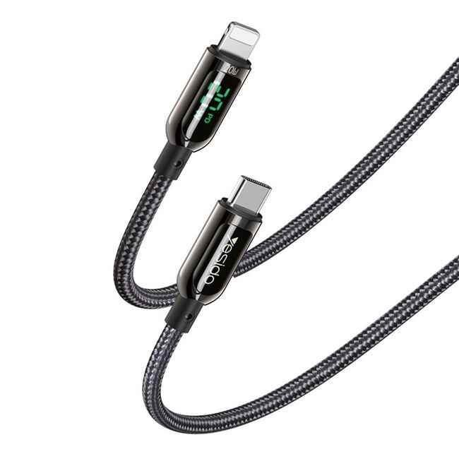 Cablu de date USB-C la Lightning Yesido CA86, 20W, 1.2m, negru