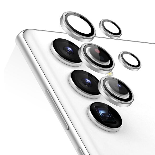 Set 5 protectii sticla pentru camera foto Samsung Galaxy s23 Ultra ESR silver