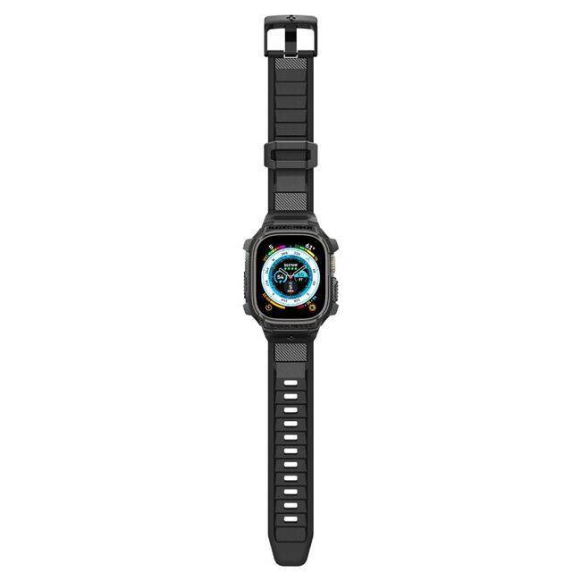 [Pachet husa + curea] Apple Watch Ultra (49mm) Spigen Rugged Armor Pro, negru