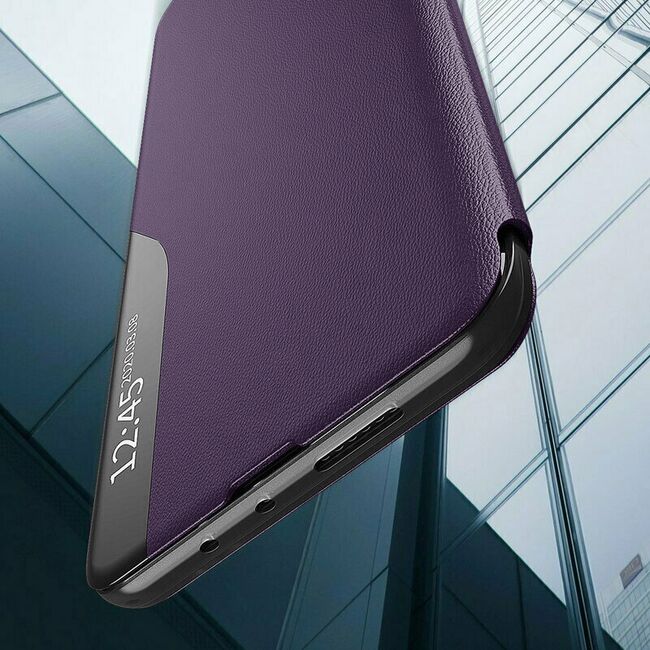 Husa Samsung Galaxy S23 Ultra Eco Leather View flip tip carte, mov