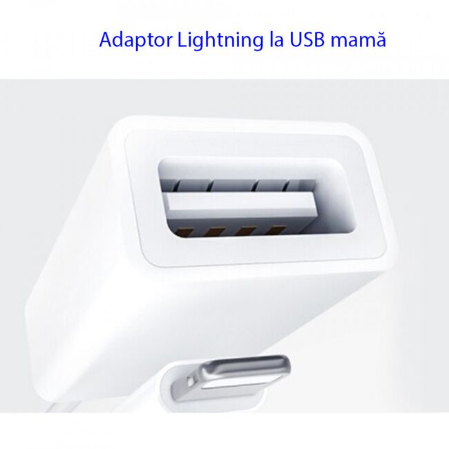 Adaptor USB la Lightning OTG Yesido GS10, plug & play, 5Gbps, alb