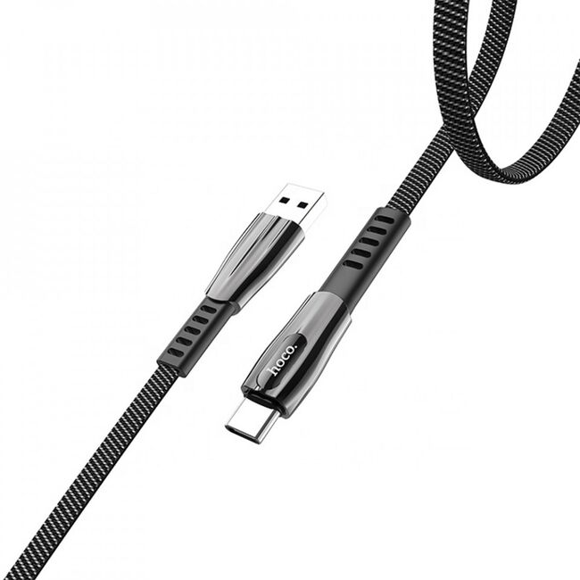 Cablu de date USB la Type-C Hoco U70, 2.4A, 1.2m, gri