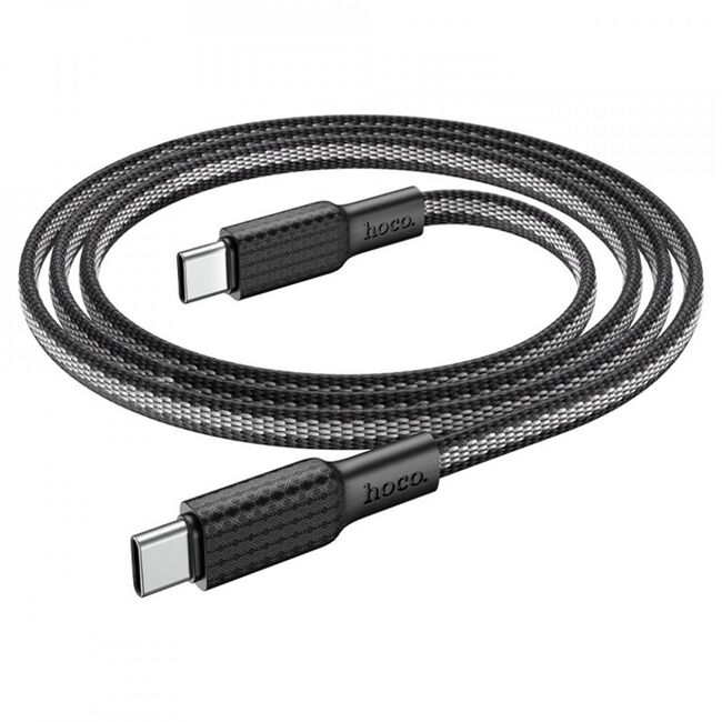 Cablu date tip C la tip C Hoco X69, 3A, 1m, negru/alb