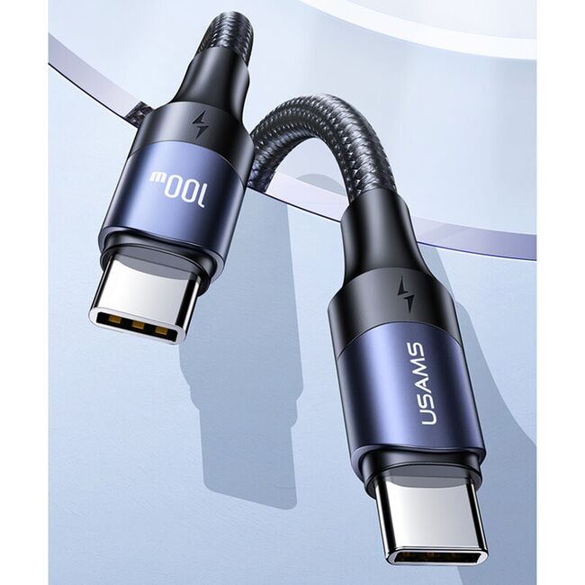 Cablu de date USB-C la Type-C USAMS U71, 100W, 2m, negru