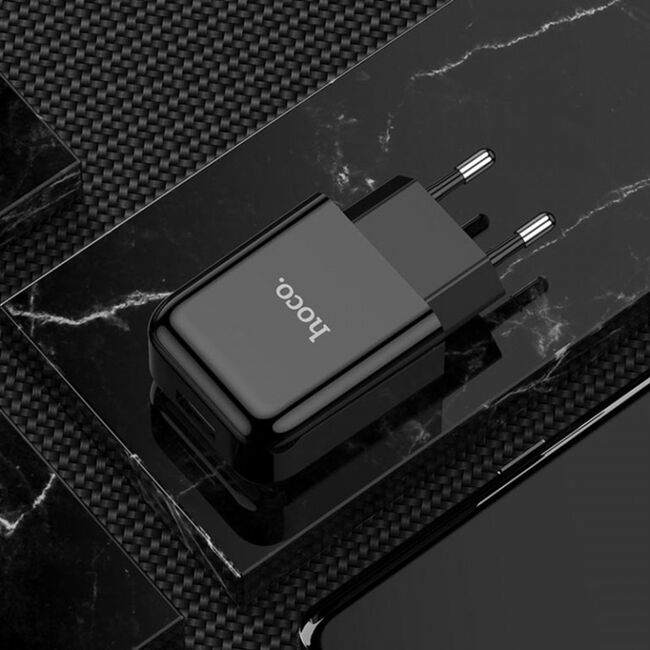 Incarcator USB Quick Charge Hoco N2, 2.1A, negru