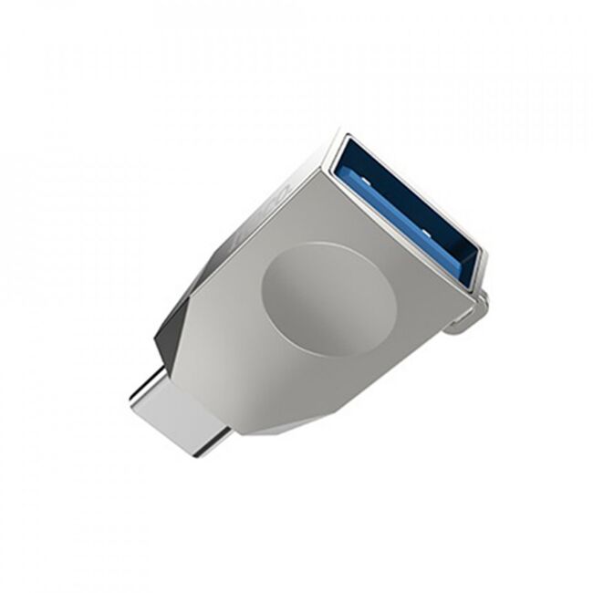 Adaptor OTG tip C la USB pentru telefon Hoco UA9, argintiu