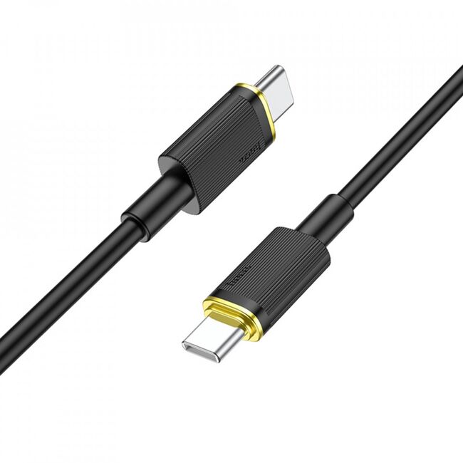 Cablu de date USB C - USB C 100W Hoco U109, 3A, 1.2m, negru