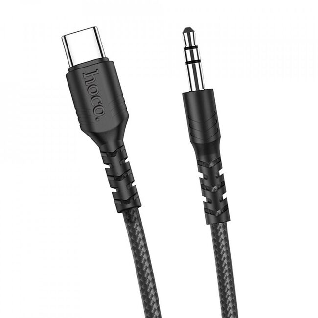 Cablu audio Jack 3.5mm la Type-C Hoco UPA17, negru