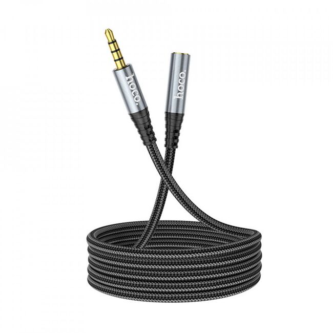 Cablu auxiliar 2xJack, cablu prelungitor, 1m, Hoco UPA20, gri