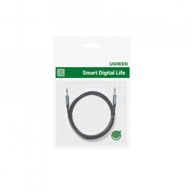 Cablu auxiliar 2x Jack 3.5mm Ugreen, negru, 2m, 50363