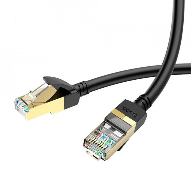 Cablu internet 2x RJ45, Ethernet, 1Gbps, 1m, Hoco US02