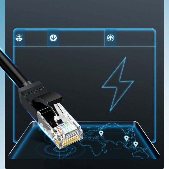 Cablu internet mufa RJ45 Cat 6 Ugreen, 5m, 1000Mbps, 20162