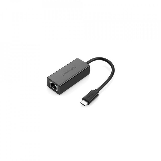 Adaptor Ethernet USB-C la RJ45, LAN Ugreen, negru, 30287