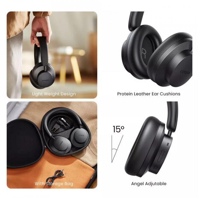 Casti Bluetooth wireless cu Noise Cancelling Ugreen, 90422