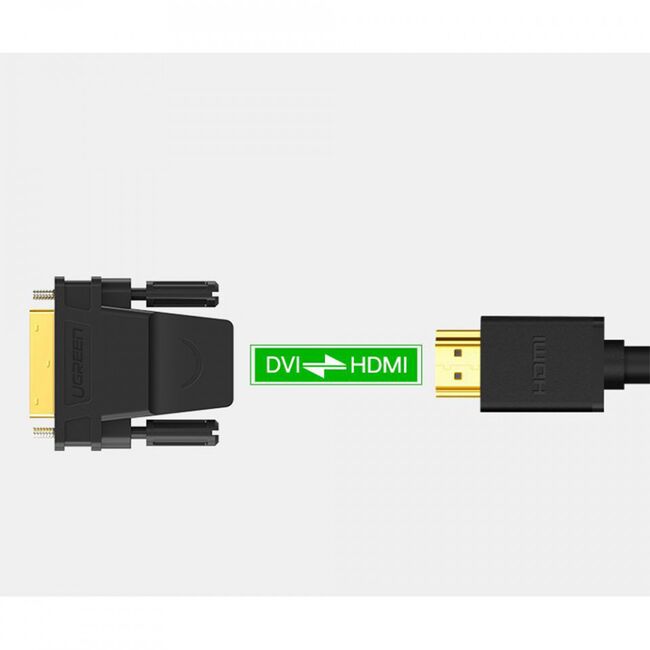 Adaptor HDMI la DVI-D 24+1 Ugreen, Full HD, 60Hz, negru, 20124