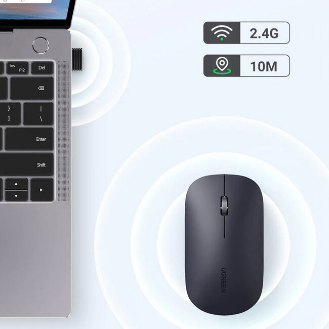 Mouse wireless Bluetooth 1000-4000 DPI Ugreen, gri, 90373