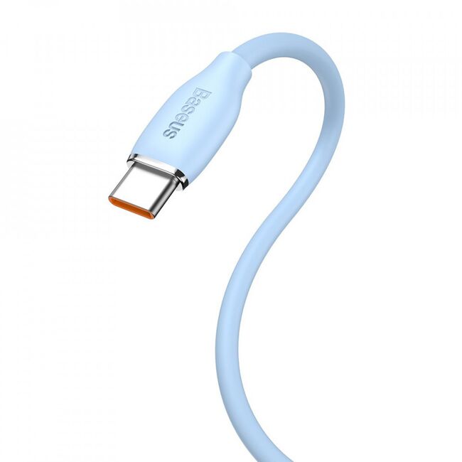 Cablu de date USB la tip C Baseus 100W, 1.2m, albastru, CAGD010003