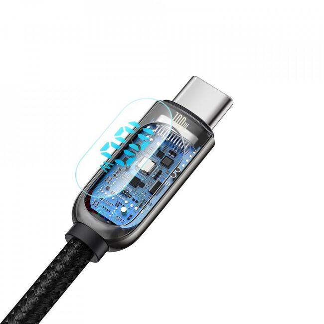 Cablu laptop Fast Charging Type-C Baseus, Display LED, 100W, 1m, CATSK-B01