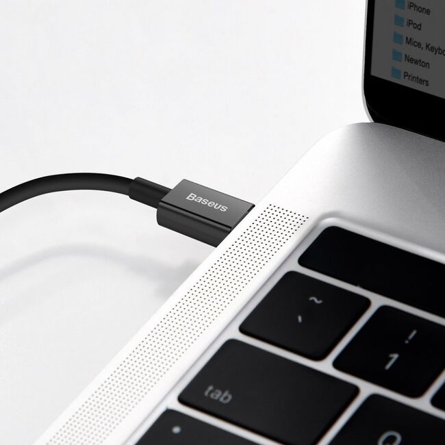 Cablu de date USB-C la Lightning Baseus, 20W, 1m, negru, CATLYS-A01