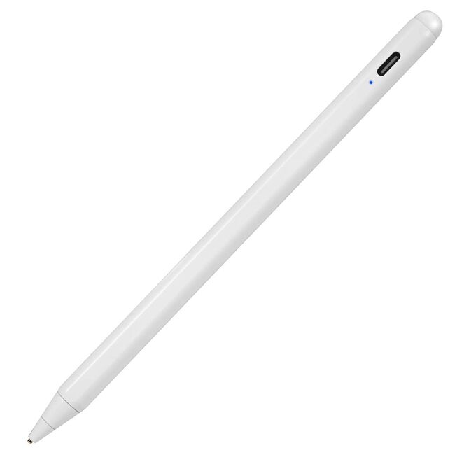 Stylus pen activ Techsuit, magnetic, cablu Type-C, alb, JA04