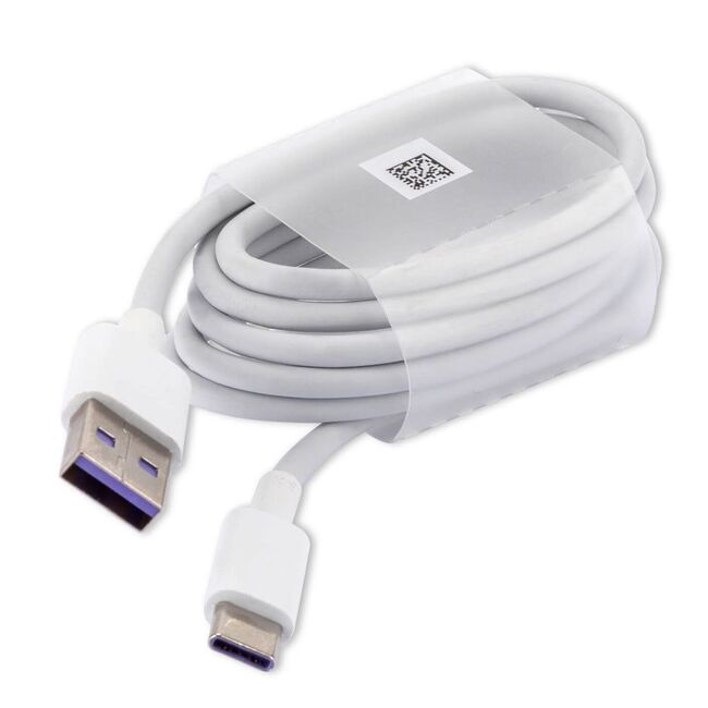 Cablu de date original Huawei USB la Type-C, 5A, 1m, alb