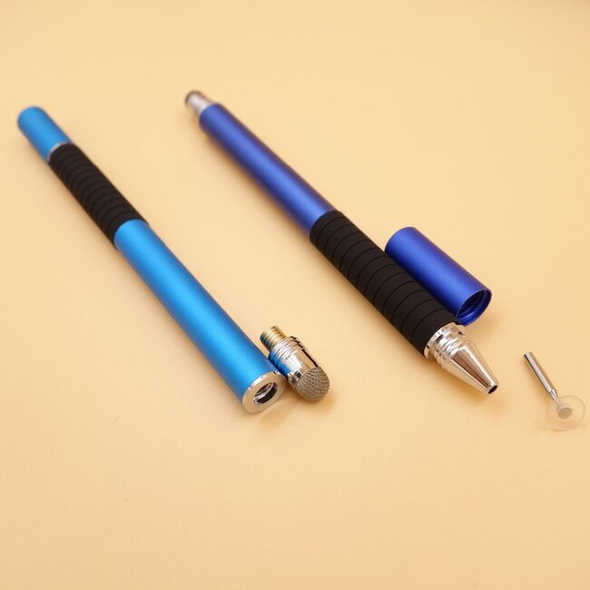 Stylus Pen Techsuit, 2in1 Universal, Android, iOS, Albastru Deschis, JC02