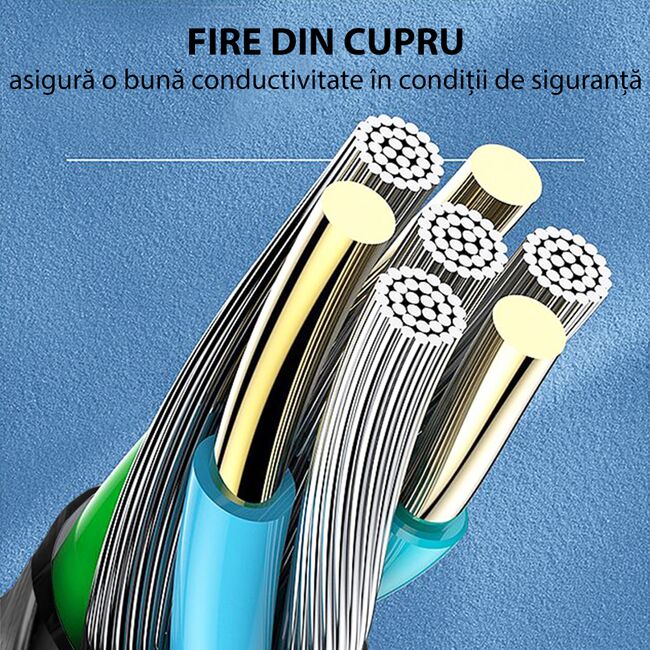 Cablu de date USB la Lightning Yesido CA62, 2.4A, 1.2m, negru
