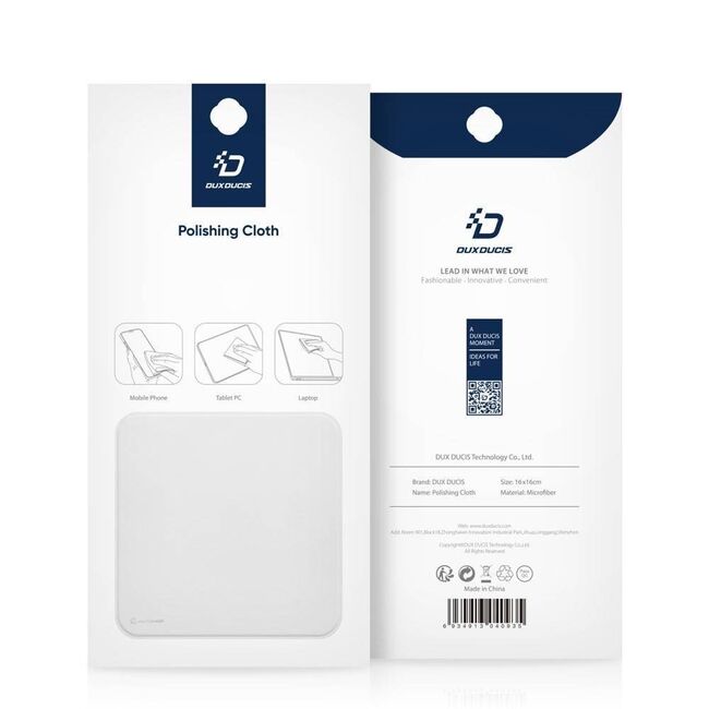 Laveta curatare ecran, polish display telefon Dux Ducis, alb