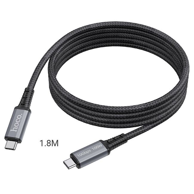 Cablu Super Fast Charging tip C 100W + video 4K@60Hz Hoco US01, 1.8m