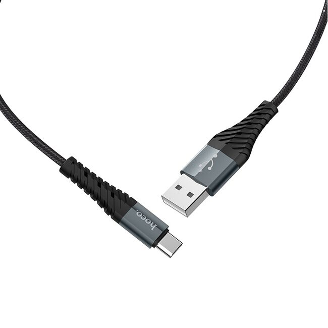 Cablu de date USB la USB Type-C 3A, 12W, Hoco X38, 1m, negru