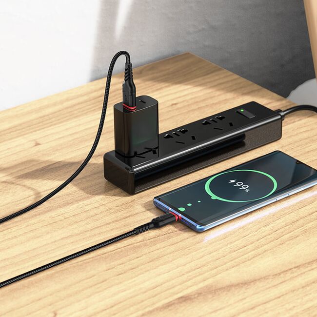 Cablu USB - USB Type-C Fast Charge 3A la USB-A Hoco X59, 1m, negru