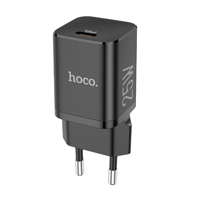 Incarcator tip C Fast Charge Hoco N19, Power-Delivery, 25W + cablu iPhone, negru