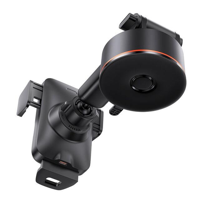 Suport auto wireless charging 15W Baseus, negru, CGZX000101