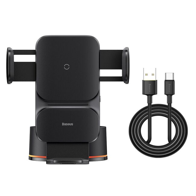 Suport auto wireless charging 15W Baseus, negru, CGZX000101
