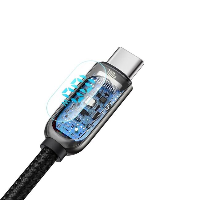 Cablu laptop Fast Charging Type-C Baseus, Display LED, 100W, 2m, CATSK-C01