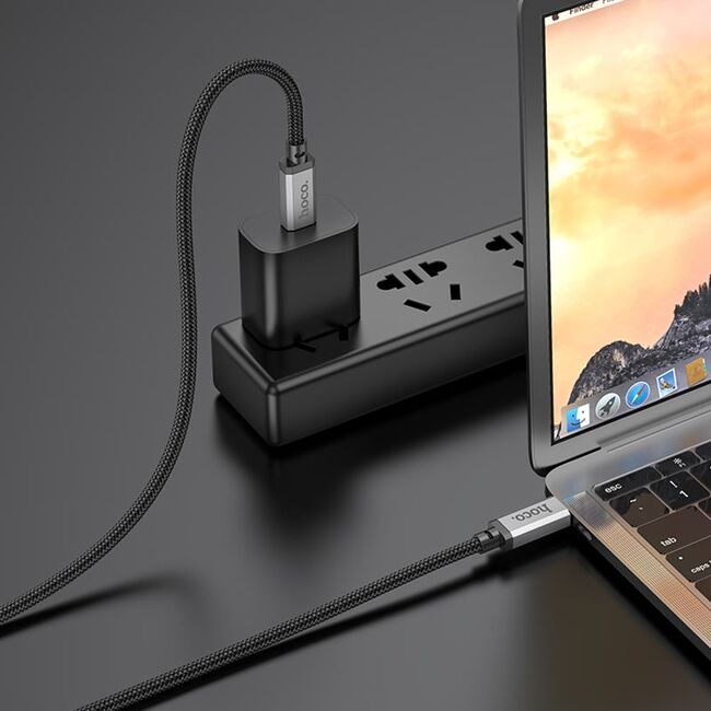 Cablu date USB Tpye-C la USB Type-C USB4 100W, 5A, 4K@60Hz, HD High Speed, Thunderbolt3, 1m, negru