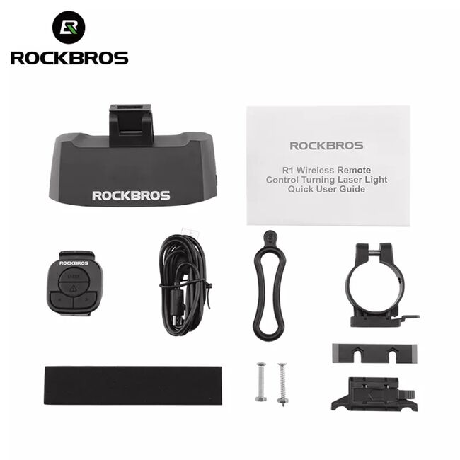 Lampa pentru bicicleta cu telecomanda RockBros, negru, LKWD-R1