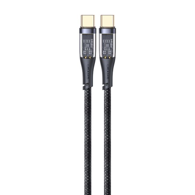 Cablu de date USB Type-C la Type-C 100W USAMS, negru, 1.2m, US-SJ574