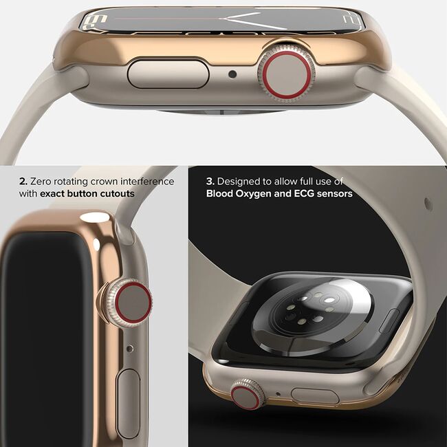 Rama Apple Watch 7 / 8 41mm Ringke Bezel Styling, Glossy Gold