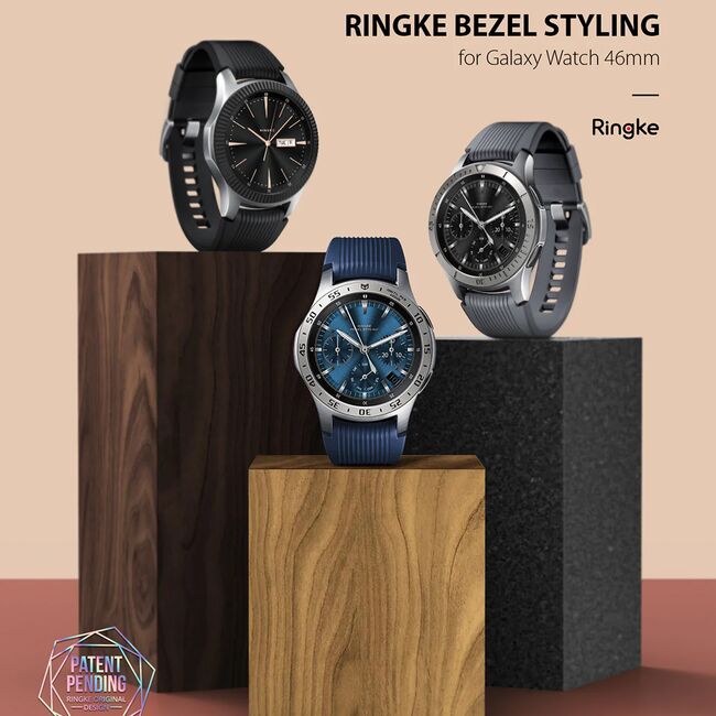 Rama Samsung Galaxy Watch 46mm Ringke Bezel Styling, Stainless Silver
