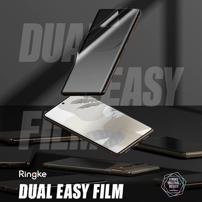 [Pachet 2x] Folie Google Pixel 7 Pro Ringke Dual Easy Film Full Coverage, transparenta