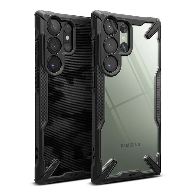 Husa Samsung Galaxy S23 Ultra Ringke Fusion X Design, camo black