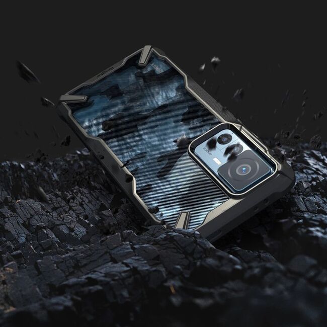 Husa Xiaomi 12T Ringke Fusion X Design, camo black
